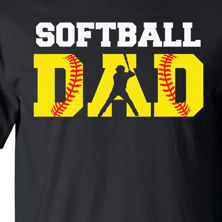 Dad Softball Apparel Yellow Softball Dad Tall T-Shirt