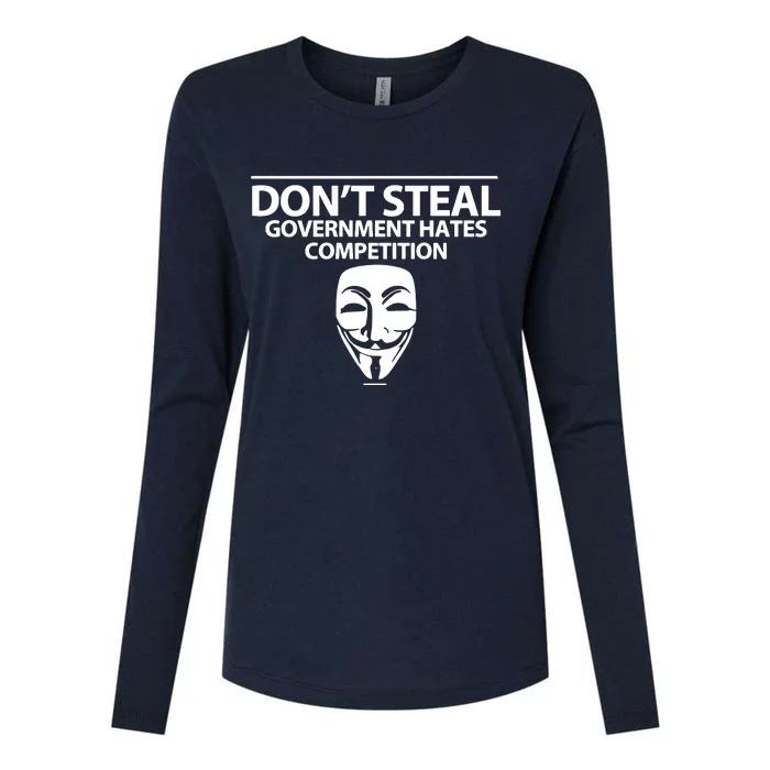 DonT Steal Anonymous Womens Cotton Relaxed Long Sleeve T-Shirt