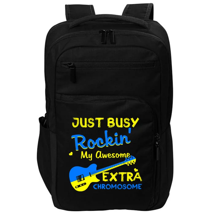 Down Syndrome Awareness Rockin Extra Chromosome 3 21 Gift Impact Tech Backpack