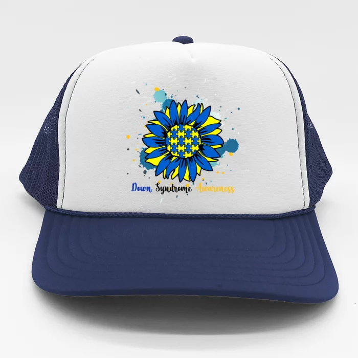 Down Syndrome Awareness Sunflower Trucker Hat