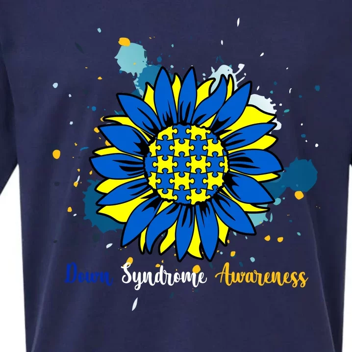 Down Syndrome Awareness Sunflower Sueded Cloud Jersey T-Shirt