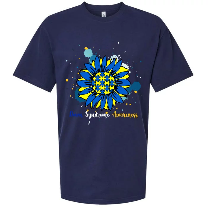 Down Syndrome Awareness Sunflower Sueded Cloud Jersey T-Shirt