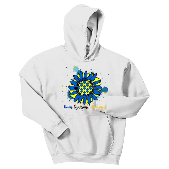 Down Syndrome Awareness Sunflower Kids Hoodie