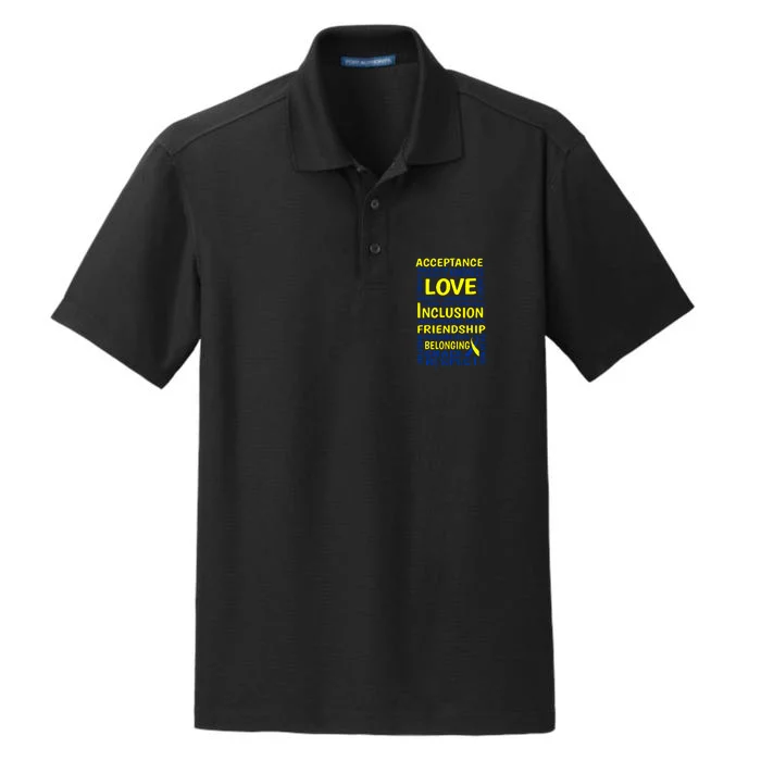 Down Syndrome Awareness T21 Day Gift Dry Zone Grid Performance Polo