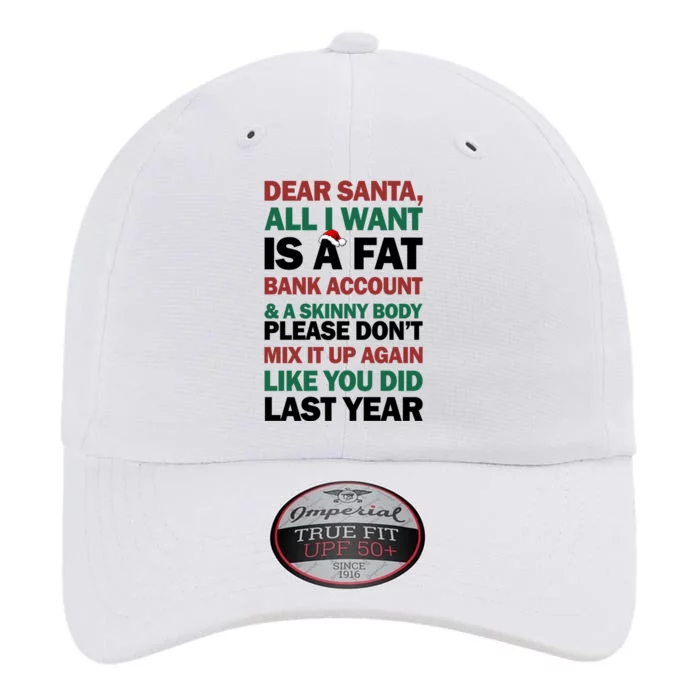 Dear Santa All I Want Is A Fat Bank Account Gift The Original Performance Cap