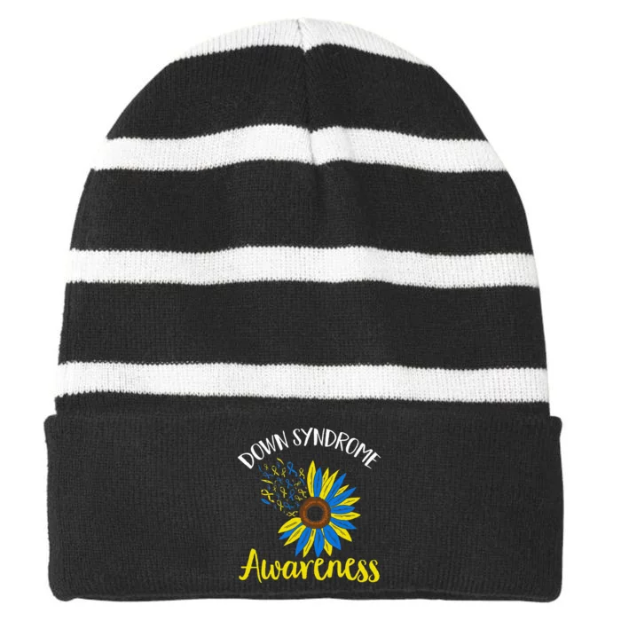 Down Syndrom Awareness Down Syndrome Awareness Striped Beanie with Solid Band