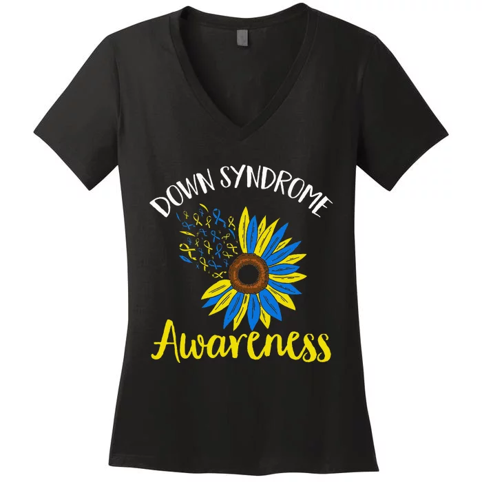 Down Syndrom Awareness Down Syndrome Awareness Women's V-Neck T-Shirt