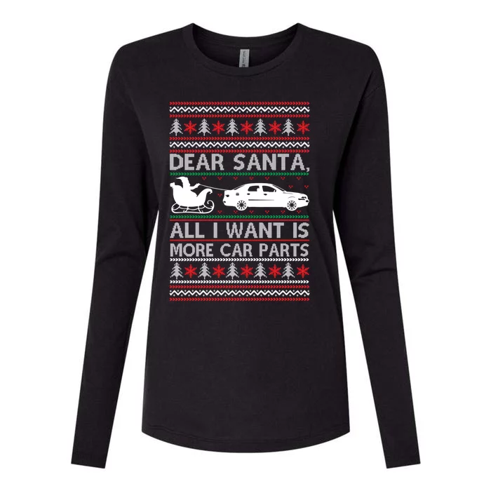 Dear Santa All I Want Is More Car Parts Christmas Cute Gift Womens Cotton Relaxed Long Sleeve T-Shirt