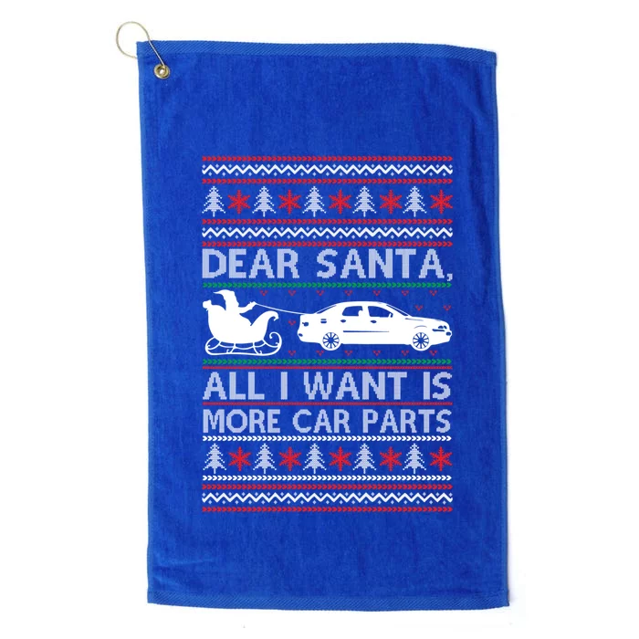 Dear Santa All I Want Is More Car Parts Christmas Cute Gift Platinum Collection Golf Towel