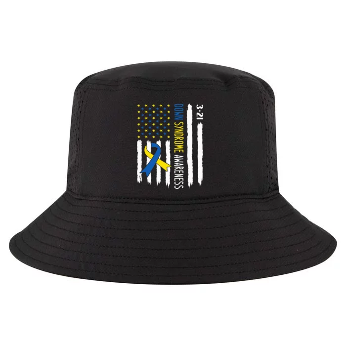 Down Syndrome Awareness Us Flag Trisomy 21 Cool Comfort Performance Bucket Hat