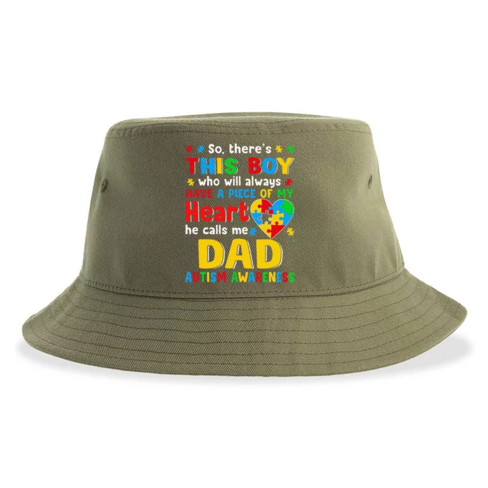 Dad Saurus Autism Awareness Sustainable Bucket Hat