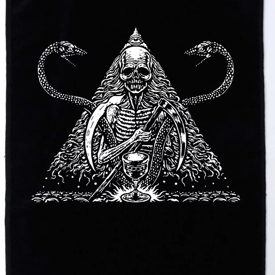 Death Skull And Snakes Platinum Collection Golf Towel