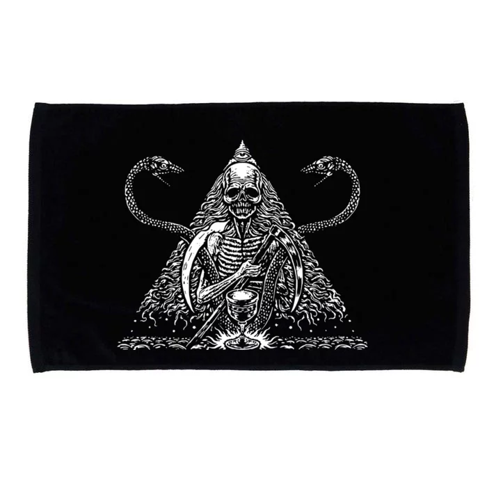 Death Skull And Snakes Microfiber Hand Towel