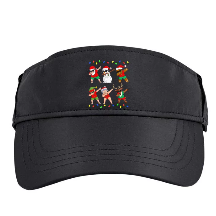 Dabbing Santa And Friends Christmas In July Xmas Adult Drive Performance Visor