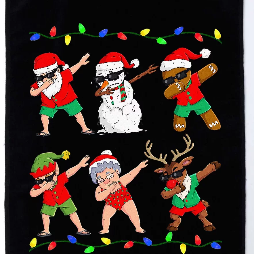 Dabbing Santa And Friends Christmas In July Xmas Platinum Collection Golf Towel