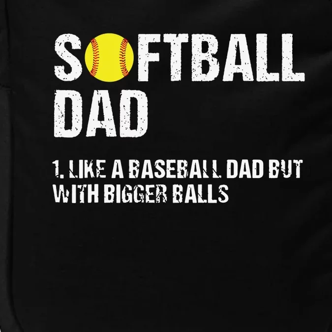 Dad Softball Apparel Yellow Softball Dad Impact Tech Backpack