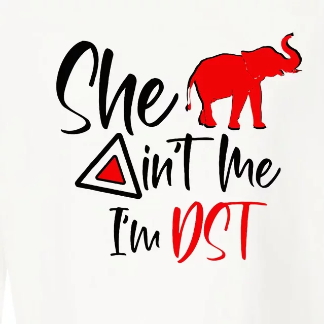 Dst She Aint Me Red Elephant Delta Sisterhood Soror Cropped Pullover Crew