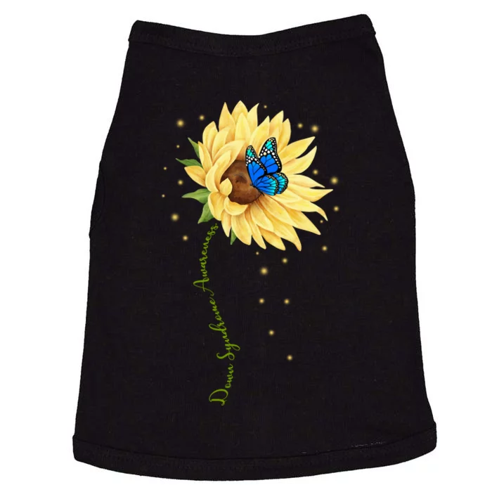 Down Syndrome Awareness Sunflower Butterfly Doggie Tank