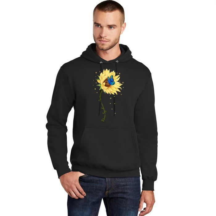 Down Syndrome Awareness Sunflower Butterfly Hoodie