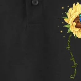 Down Syndrome Awareness Sunflower Butterfly Dry Zone Grid Performance Polo