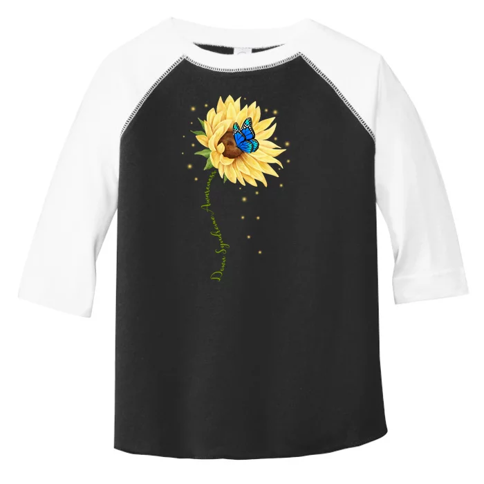 Down Syndrome Awareness Sunflower Butterfly Toddler Fine Jersey T-Shirt