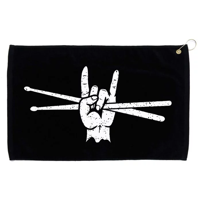 Drum Sticks Art Percussion Drum Player Grommeted Golf Towel