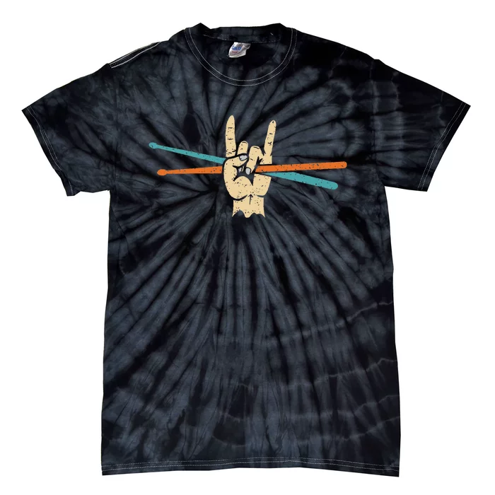 Drum Sticks Art Percussion Drum Player Tie-Dye T-Shirt