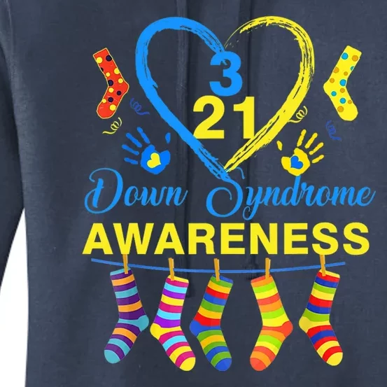 Down Syndrome Awareness Colorful Socks Women's Pullover Hoodie