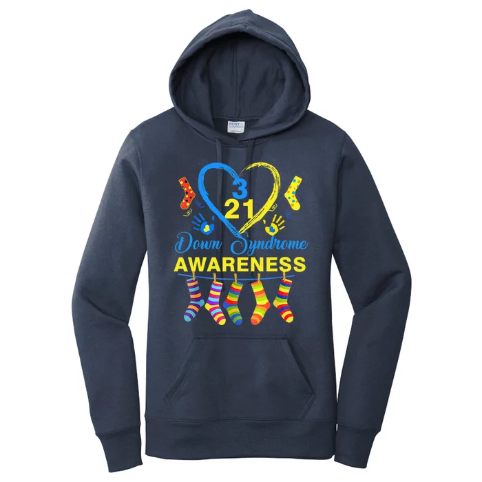 Down Syndrome Awareness Colorful Socks Women's Pullover Hoodie