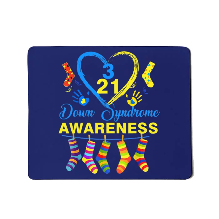 Down Syndrome Awareness Colorful Socks Mousepad