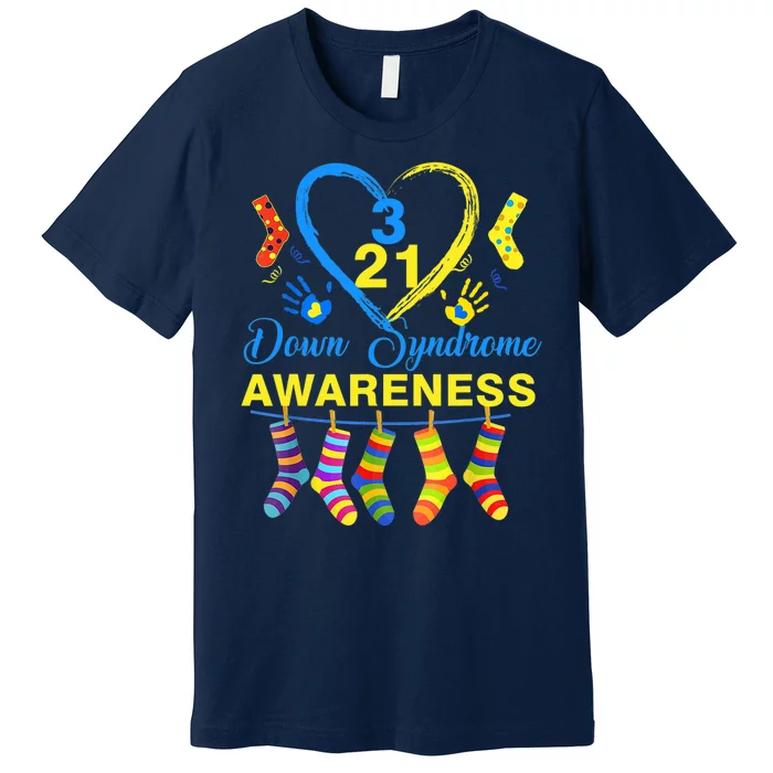 Down Syndrome Awareness Colorful Socks Premium T-Shirt