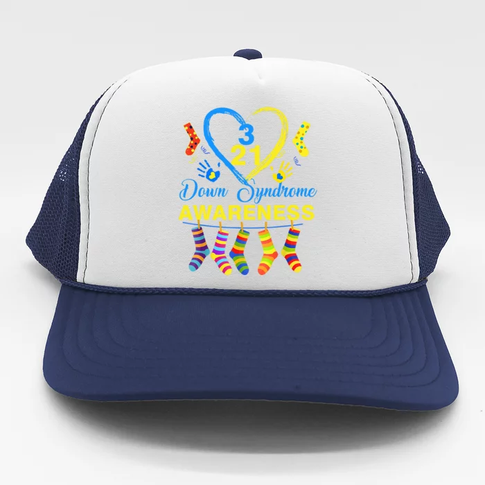 Down Syndrome Awareness Colorful Socks Trucker Hat