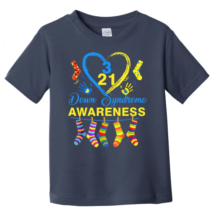 Down Syndrome Awareness Colorful Socks Toddler T-Shirt