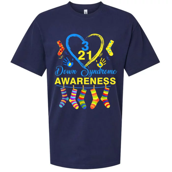 Down Syndrome Awareness Colorful Socks Sueded Cloud Jersey T-Shirt