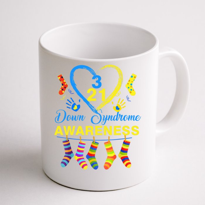 Down Syndrome Awareness Colorful Socks Front & Back Coffee Mug