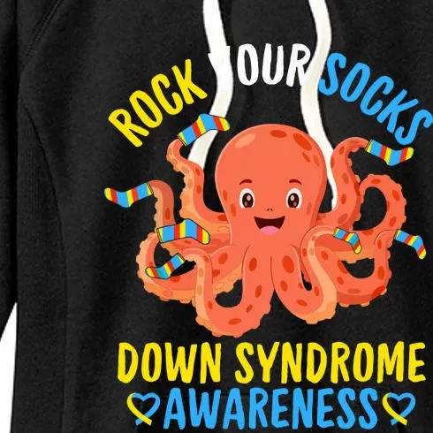 Down Syndrome Awareness Octopus Rock Your Sock Women's Fleece Hoodie