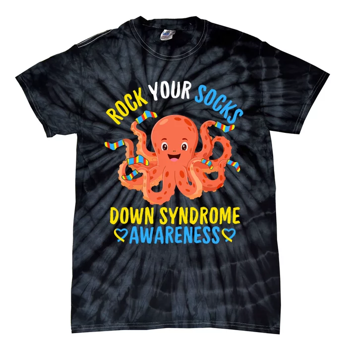 Down Syndrome Awareness Octopus Rock Your Sock Tie-Dye T-Shirt