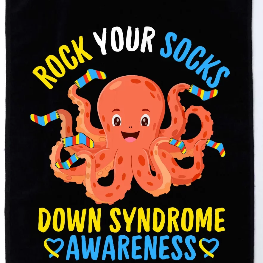 Down Syndrome Awareness Octopus Rock Your Sock Platinum Collection Golf Towel