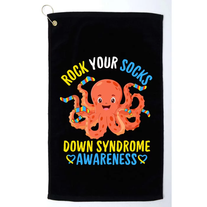 Down Syndrome Awareness Octopus Rock Your Sock Platinum Collection Golf Towel