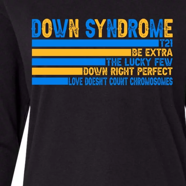 Down Syndrome Awareness Supporter Womens Cotton Relaxed Long Sleeve T-Shirt