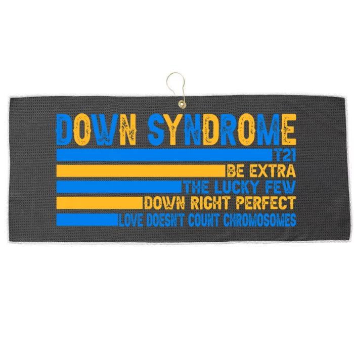 Down Syndrome Awareness Supporter Large Microfiber Waffle Golf Towel