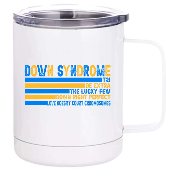 Down Syndrome Awareness Supporter Front & Back 12oz Stainless Steel Tumbler Cup