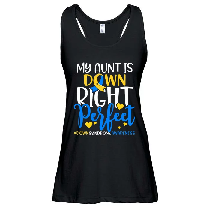 Down Syndrome Awareness My Aunt Is Down Right Perfect Ladies Essential Flowy Tank