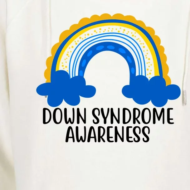 Down Syndrome Awareness Rainbow Womens Funnel Neck Pullover Hood