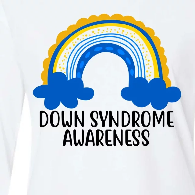 Down Syndrome Awareness Rainbow Womens Cotton Relaxed Long Sleeve T-Shirt