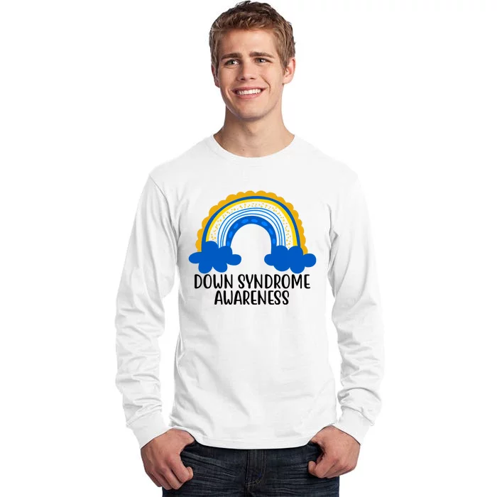 Down Syndrome Awareness Rainbow Tall Long Sleeve T-Shirt