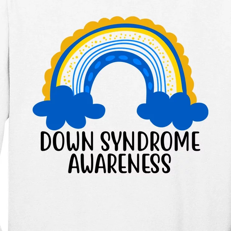 Down Syndrome Awareness Rainbow Tall Long Sleeve T-Shirt