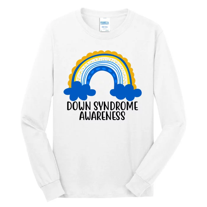 Down Syndrome Awareness Rainbow Tall Long Sleeve T-Shirt