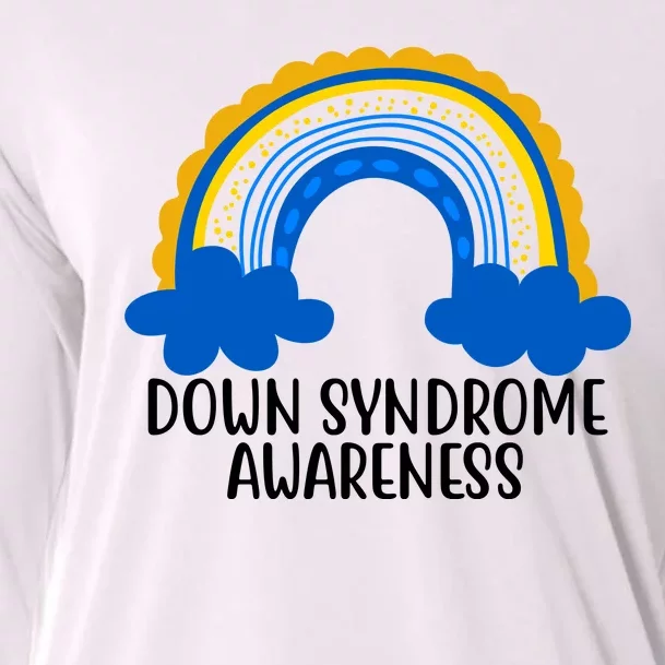 Down Syndrome Awareness Rainbow Cooling Performance Long Sleeve Crew