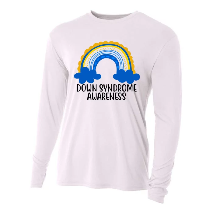 Down Syndrome Awareness Rainbow Cooling Performance Long Sleeve Crew